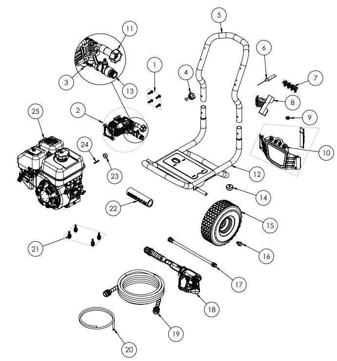 Craftsman Pressure Washer CMXGWFN061124 Parts